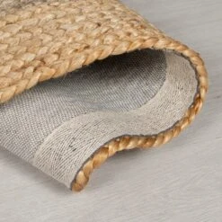 Elements Natural Jute Border Round Rug -Online Home Furnishings 1000082945 alt02