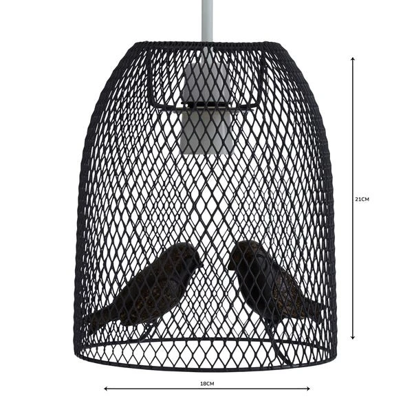 Livry Bird Grey Easy Fit Pendant Shade 7 Livry Bird Grey Easy Fit Pendant Shade - Image 5