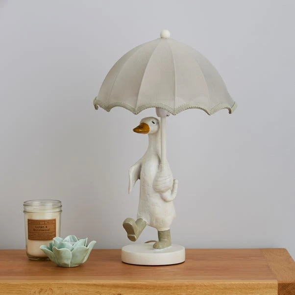 Darcy Resin Duck White Table Lamp 4 Darcy Resin Duck White Table Lamp - Image 2