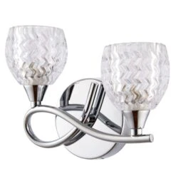 Vogue Boyer 2 Light Wall Light Chrome 12 Vogue Boyer 2 Light Wall Light Chrome -Online Home Furnishings 1000156390 alt02
