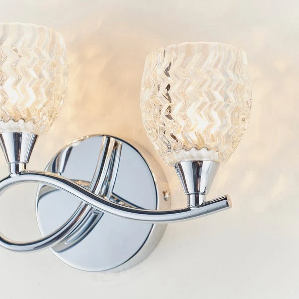 Vogue Boyer 2 Light Wall Light Chrome 9 Vogue Boyer 2 Light Wall Light Chrome - Image 7