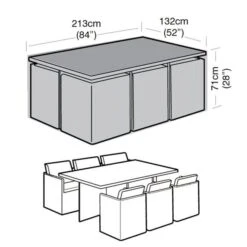 Garland 6 Seater Cube Furniture Set Cover 6 Garland 6 Seater Cube Furniture Set Cover -Online Home Furnishings 1000165573 alt02