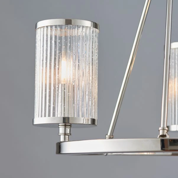 Vogue Easton Ribbed Glass Semi Flush Ceiling Light 5 Vogue Easton Ribbed Glass Semi Flush Ceiling Light - Image 3