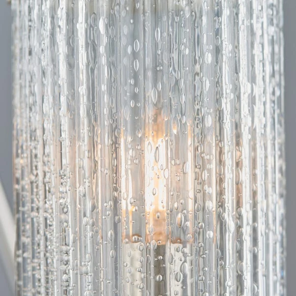 Vogue Easton Ribbed Glass Semi Flush Ceiling Light 6 Vogue Easton Ribbed Glass Semi Flush Ceiling Light - Image 4