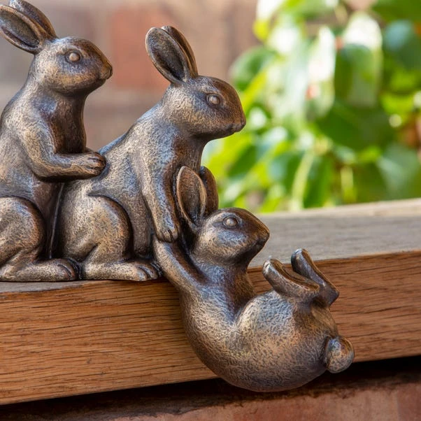 5 Bronze Rabbit Garden Ornament 4 5 Bronze Rabbit Garden Ornament - Image 2