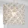 Arden Floral Chrome Easy Fit Pendant Shade -Online Home Furnishings 30275951