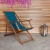 Teal Wooden Deck Chair 1 Teal Wooden Deck Chair -Online Home Furnishings 30597377