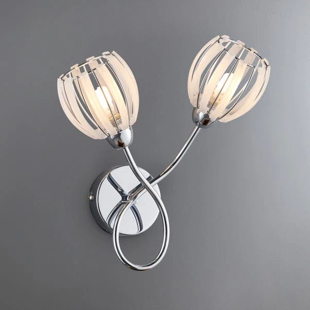 Rosa 2 Light Chrome Wall Light 3 Rosa 2 Light Chrome Wall Light