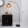 Harrison Arc Black Floor Lamp 2 Harrison Arc Black Floor Lamp -Online Home Furnishings 30671400