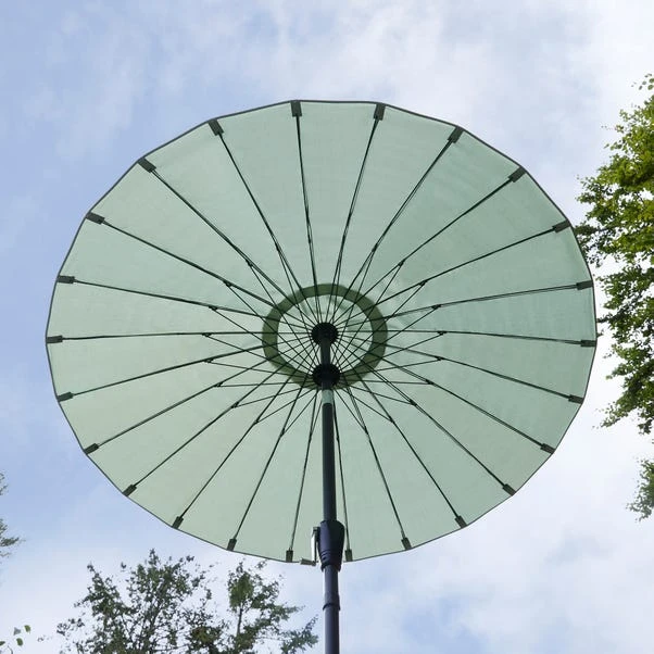 2m Shanghai Sage Green Crank Parasol 4 2m Shanghai Sage Green Crank Parasol - Image 2