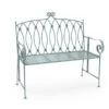 Wrought Iron 2 Seater Sage Green Bench -Online Home Furnishings 30697669