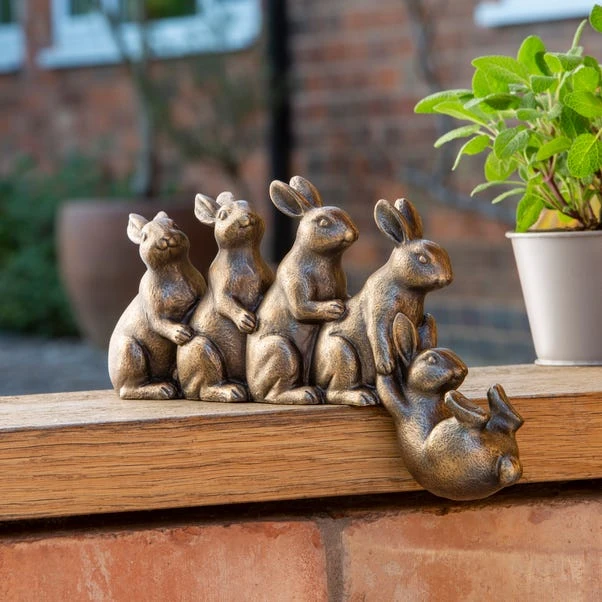 5 Bronze Rabbit Garden Ornament 3 5 Bronze Rabbit Garden Ornament