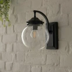 Twain Globe Glass Compact Outdoor Wall Light -Online Home Furnishings 30730561 alt01