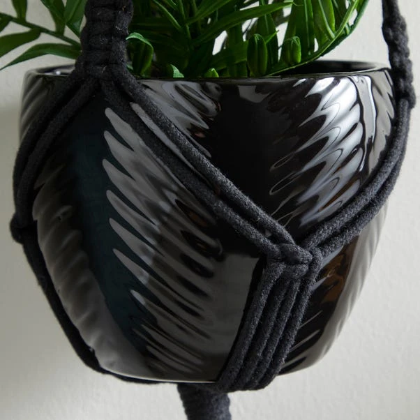 Macrame Hanging Ceramic Plant Pot 5 Macrame Hanging Ceramic Plant Pot - Image 3
