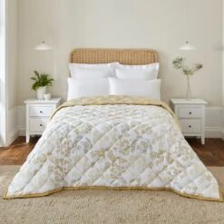 Dorma Daylesford Yellow 100% Cotton Bedspread -Online Home Furnishings 30752384