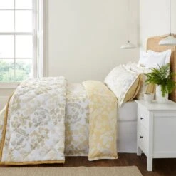 Dorma Daylesford Yellow 100% Cotton Bedspread -Online Home Furnishings 30752384 alt01