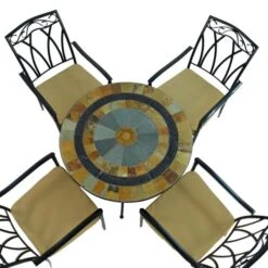 Virginia 91cm Patio Table Set With 4 Austin Chairs 13 Virginia 91cm Patio Table Set With 4 Austin Chairs -Online Home Furnishings 30760670 alt03