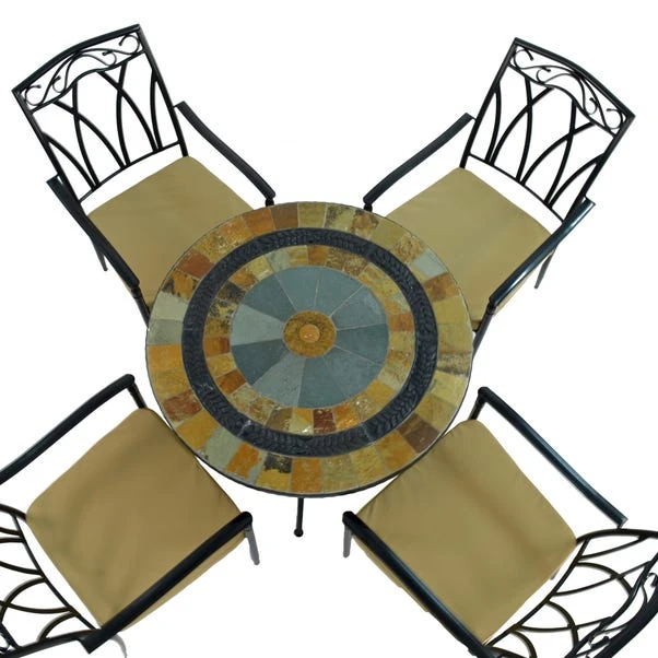 Virginia 91cm Patio Table Set With 4 Austin Chairs 5 Virginia 91cm Patio Table Set With 4 Austin Chairs - Image 3