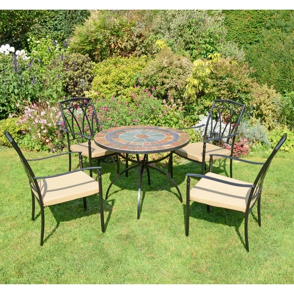 Virginia 91cm Patio Table Set With 4 Austin Chairs 6 Virginia 91cm Patio Table Set With 4 Austin Chairs - Image 4