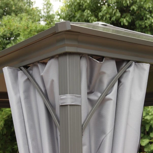 Lugano Polycarbonate 3m X 3m Grey Gazebo 6 Lugano Polycarbonate 3m X 3m Grey Gazebo - Image 4