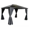 Lugano Polycarbonate 3m X 3.6m Grey Gazebo 1 Lugano Polycarbonate 3m X 3.6m Grey Gazebo -Online Home Furnishings 30763592