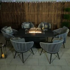 Aspen 6 Seater Fire Pit Dining Set 14 Aspen 6 Seater Fire Pit Dining Set -Online Home Furnishings 30764006 alt05