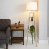 Beaumont Plant Stand Wooden Floor Lamp