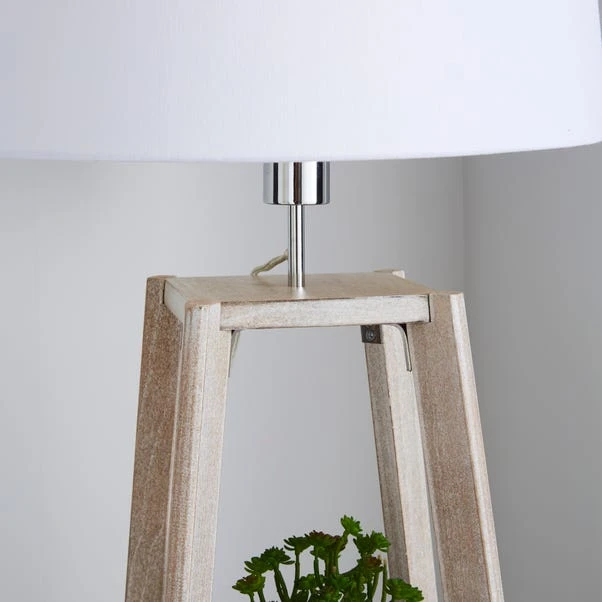 Beaumont Plant Stand Wooden Floor Lamp 6 Beaumont Plant Stand Wooden Floor Lamp - Image 4