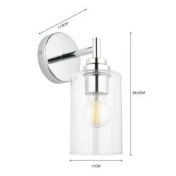 Fryer Chrome Bathroom Wall Light 15 Fryer Chrome Bathroom Wall Light -Online Home Furnishings 30789841 alt06
