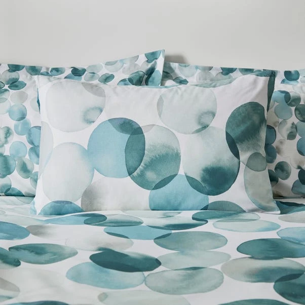 Watercolour Circles Teal Duvet Cover And Pillowcase Set 5 Watercolour Circles Teal Duvet Cover And Pillowcase Set - Image 3