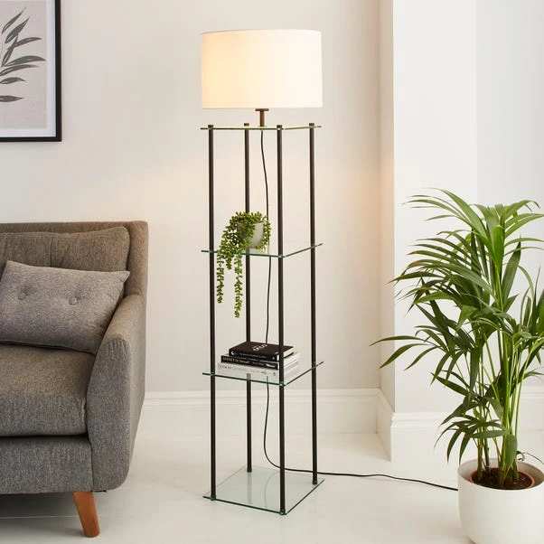 Wendell Glass Shelved Floor Lamp 3 Wendell Glass Shelved Floor Lamp