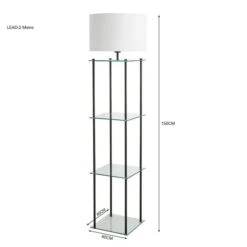 Wendell Glass Shelved Floor Lamp 13 Wendell Glass Shelved Floor Lamp -Online Home Furnishings 30802427 alt05