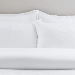 Croston Waffle White Duvet Cover And Pillowcase Set 35 Croston Waffle White Duvet Cover And Pillowcase Set -Online Home Furnishings 30807784 alt05