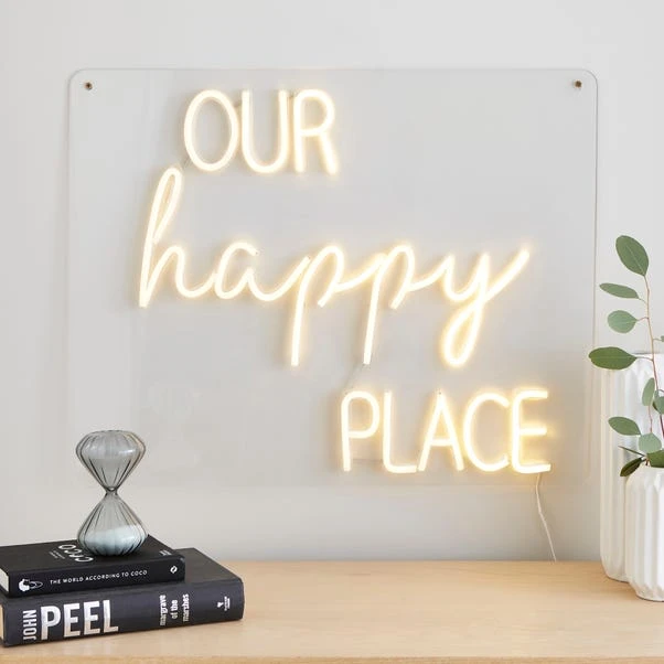 Our Happy Place Neon Sign 2 Our Happy Place Neon Sign