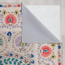 Hani Floral Washable Runner -Online Home Furnishings 30839184 alt04