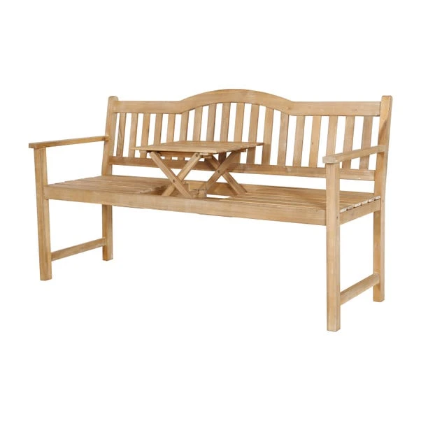Richmond Acacia Wood Bench With Pop Up Table 6 Richmond Acacia Wood Bench With Pop Up Table - Image 4