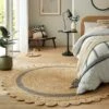 Grace Jute Scallop Round Rug -Online Home Furnishings 30850346