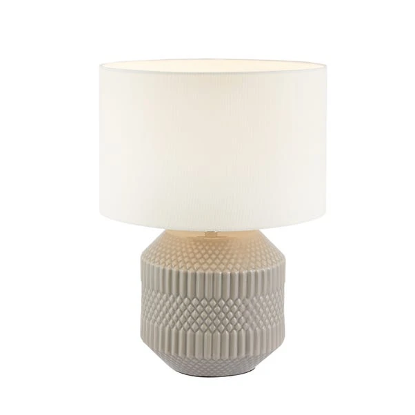 Meribel Geo Textured Ceramic Table Lamp 4 Meribel Geo Textured Ceramic Table Lamp - Image 2