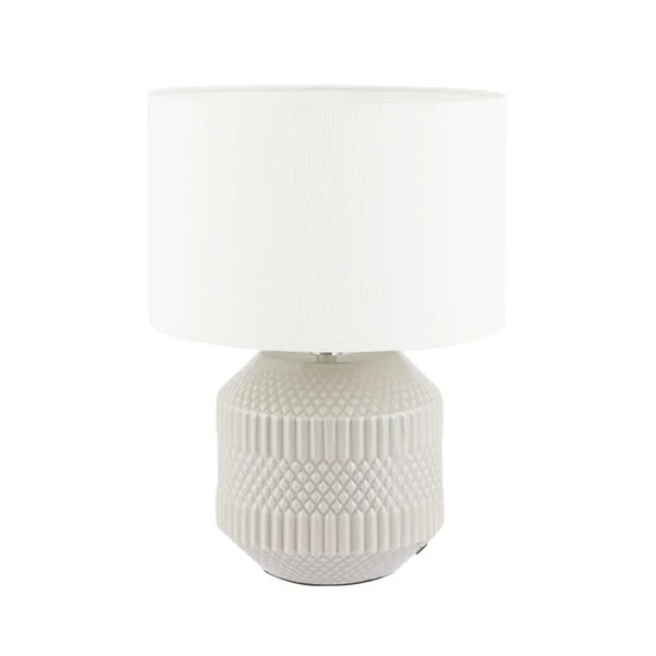 Meribel Geo Textured Ceramic Table Lamp 5 Meribel Geo Textured Ceramic Table Lamp - Image 3