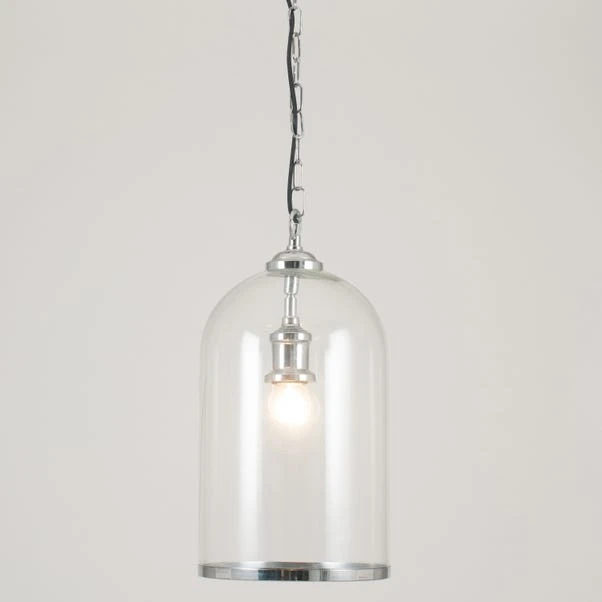 Rimmed Glass Cloche Pendant Light 3 Rimmed Glass Cloche Pendant Light