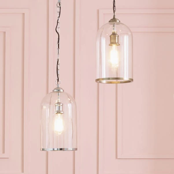 Rimmed Glass Cloche Pendant Light 4 Rimmed Glass Cloche Pendant Light - Image 2