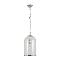 Rimmed Glass Cloche Pendant Light 12 Rimmed Glass Cloche Pendant Light -Online Home Furnishings 30850605 alt03