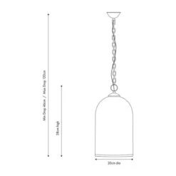 Rimmed Glass Cloche Pendant Light 14 Rimmed Glass Cloche Pendant Light -Online Home Furnishings 30850605 alt05