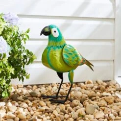 Iron Parrot Sculpture