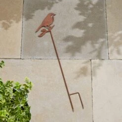 Rusted Iron Blue Tit Stake -Online Home Furnishings 30866022 alt02