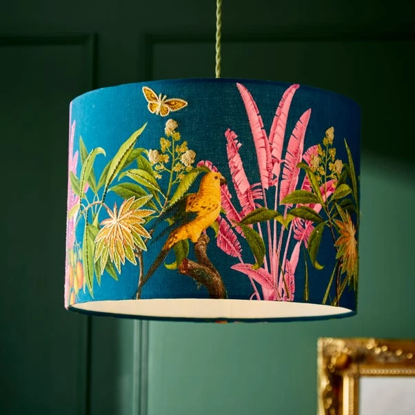 Tropical Paradise Embroidered Lamp Shade 3 Tropical Paradise Embroidered Lamp Shade