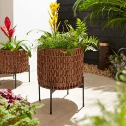 Amazonia Rattan Plant Stand -Online Home Furnishings 30867525