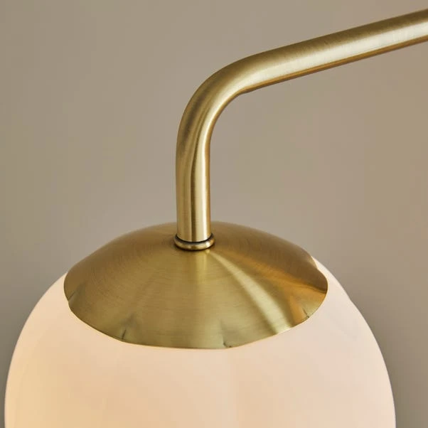 Frosted Tulip 3 Light Ribbed Glass Adjustable Floor Lamp 5 Frosted Tulip 3 Light Ribbed Glass Adjustable Floor Lamp - Image 3