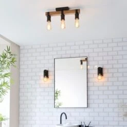 Fulton Industrial Bathroom Wall Light 11 Fulton Industrial Bathroom Wall Light -Online Home Furnishings 30869664 alt09