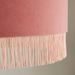 Fringed Velvet Drum Lamp Shade 34 Fringed Velvet Drum Lamp Shade -Online Home Furnishings 30870732 alt02